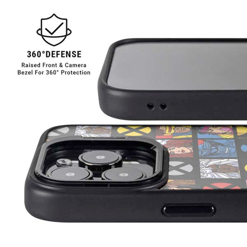 Marvel X-Men Pattern iPhone 14 Pro Kickstand Case